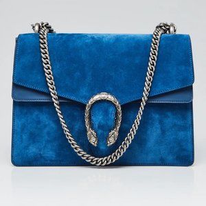 Gucci Suede And Leather Medium Dionysus Shoulder Bag (December)